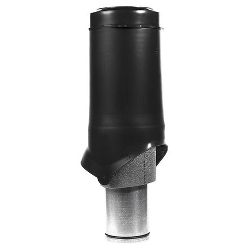 Выход вентиляции утепленный Krovent Pipe-VT 125/500 is, RAL 9005 черный выход вентиляционный krovent pipe vt ral 8017 125 мм