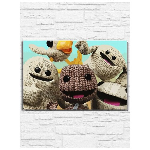 Картина по номерам на холсте игра LittleBigPlanet (PS, Xbox, PC, Switch) - 11072 Г 60x40 картина по номерам на холсте игра spyro reignited trilogy ps xbox pc switch 11208 г 60x40