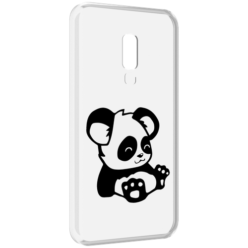Чехол MyPads панда-детеныш детский для Meizu 15 задняя-панель-накладка-бампер