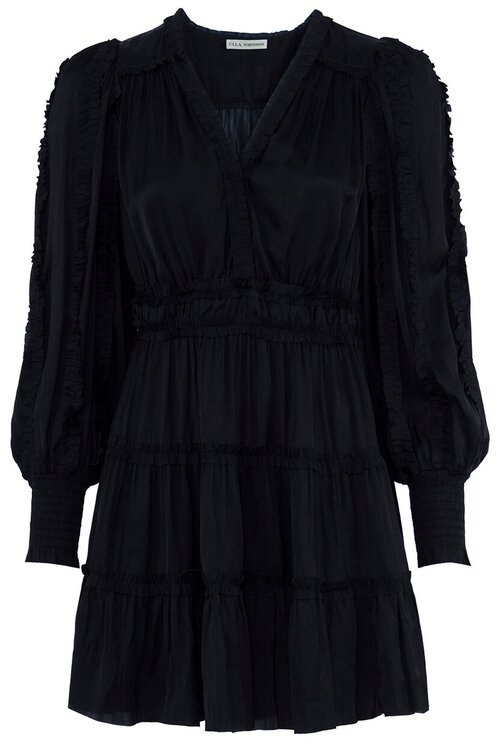 Платье Ulla Johnson, прилегающее, мини, размер 6, черный