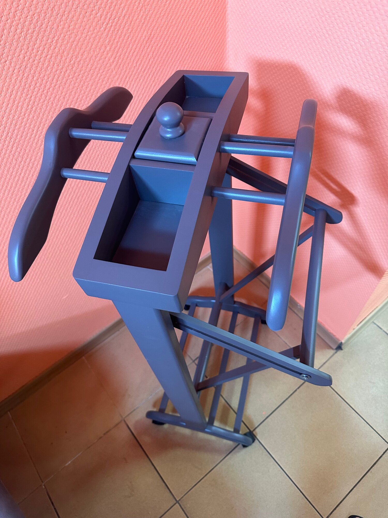 Вешалка напольная на колесиках V01,бук,цвет-серый/антрацит - фотография № 5