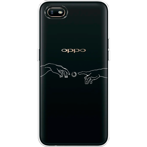 Силиконовый чехол на Oppo A1k / Оппо А1к Загрузка творения, прозрачный силиконовый чехол на oppo a1k оппо а1к киты прозрачный