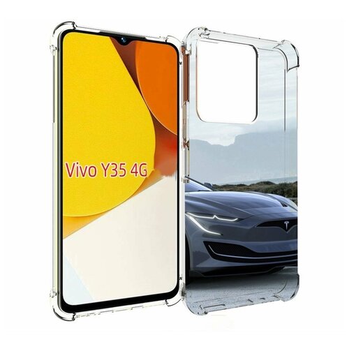 Чехол MyPads тесла tesla 2 мужской для Vivo Y35 4G 2022 / Vivo Y22 задняя-панель-накладка-бампер чехол mypads venum мужской для vivo y35 4g 2022 vivo y22 задняя панель накладка бампер