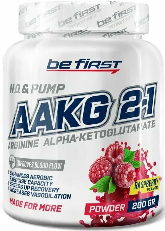 Аргинин Be First AAKG powder 200 грамм Малина