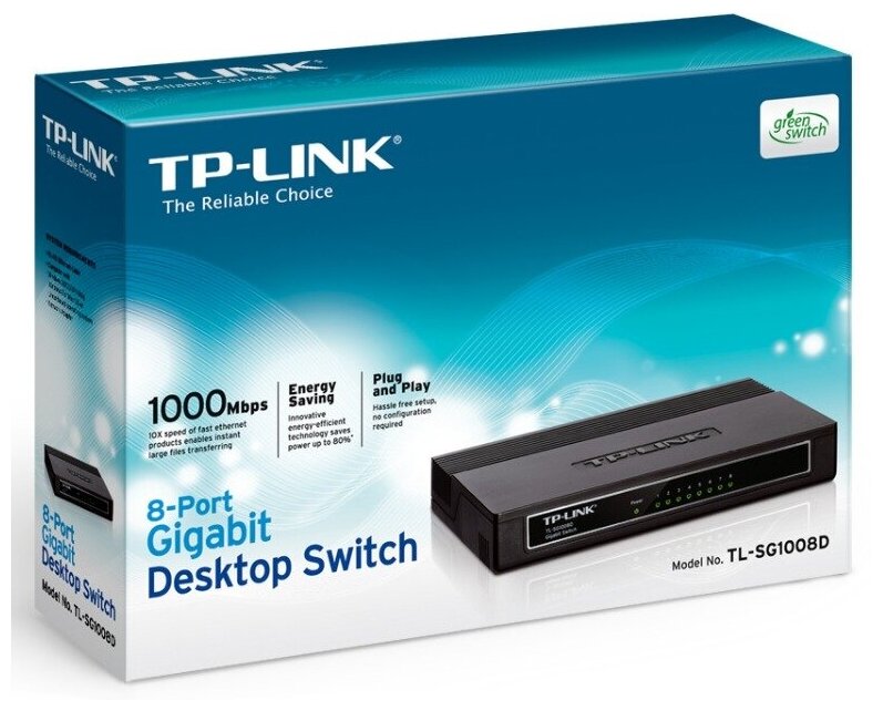 Коммутатор TP-Link TL-SG1008D 8G неуправляемый