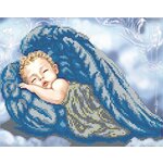 Вышивка бисером картины Ангел 19*24см - изображение