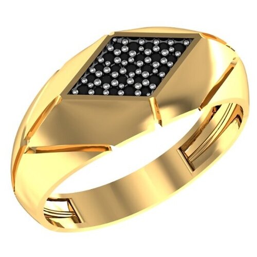 Кольцо SANIS, красное золото, 585 проба, фианит, размер 19.5