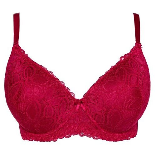 Бюстгальтер женский, цвет бордовый, размер 100Е