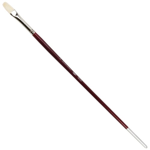 Кисть художественная KOH-I-NOOR щетина, плоская, №4, длинная ручка, блистер, 9936