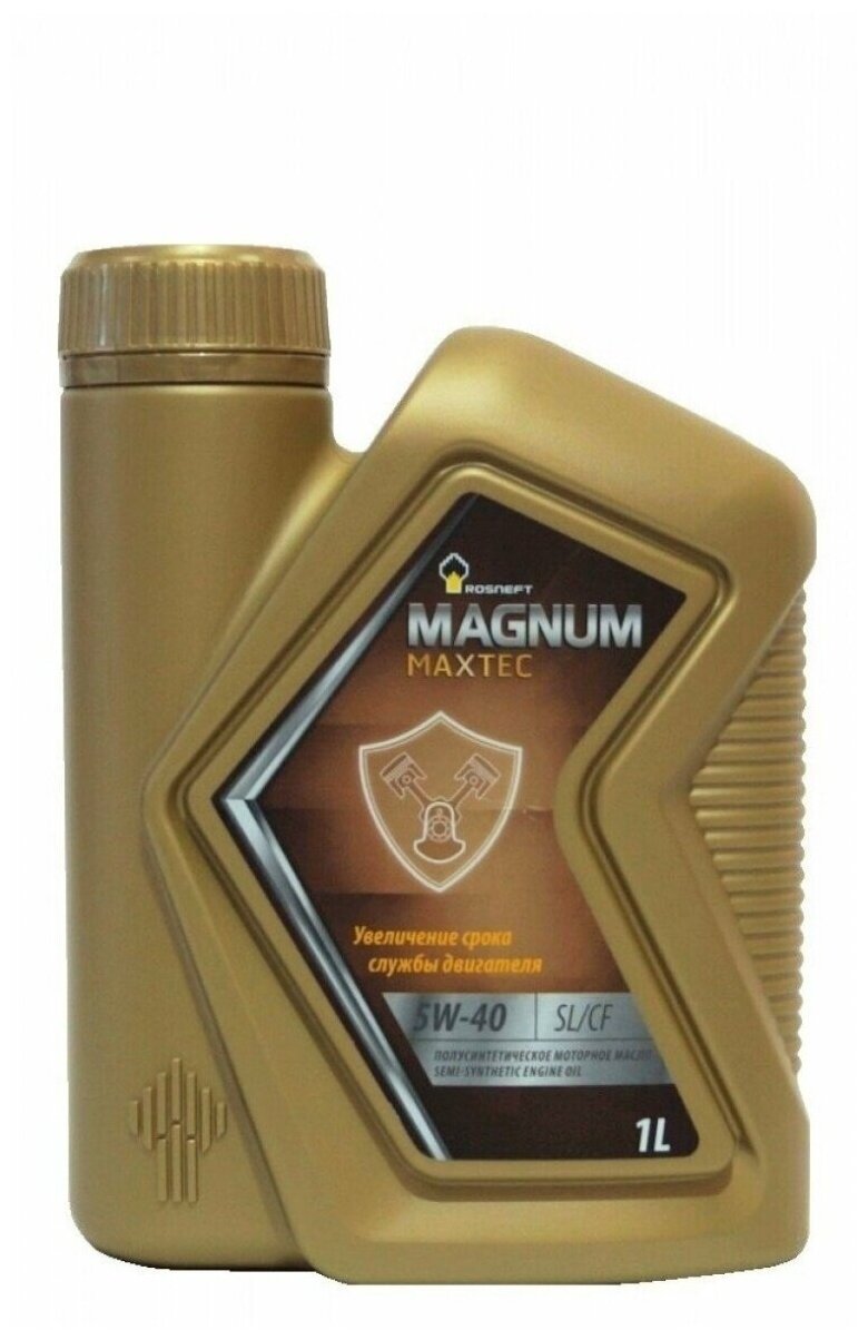 Полусинтетическое моторное масло Роснефть Magnum Maxtec 5W-40, 1 л, 1 кг, 12 шт