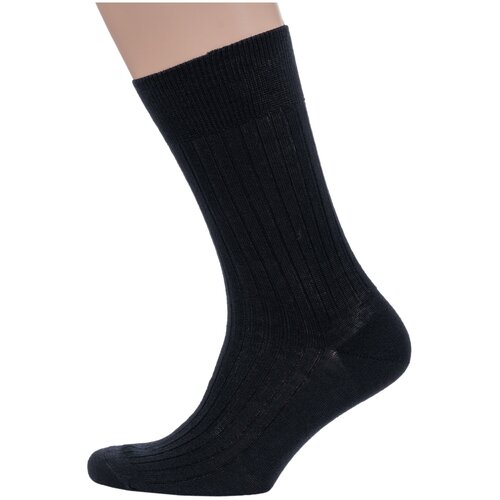 фото Мужские носки из 100% шерсти sergio di calze (pingons) черные, размер 25