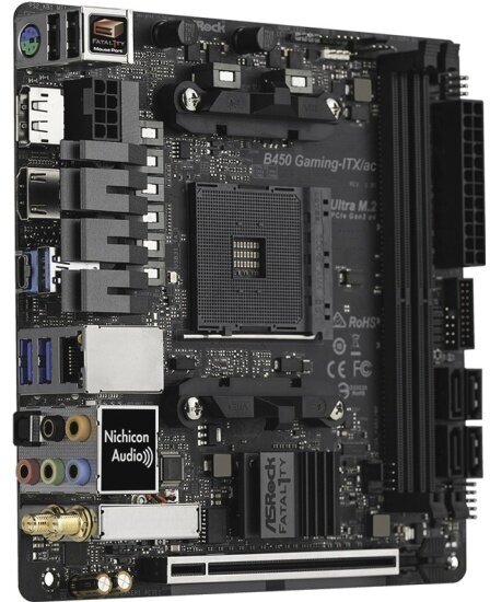 Материнская плата Asrock B450 GAMING-ITX/AC (AM4, Mini-ITX)