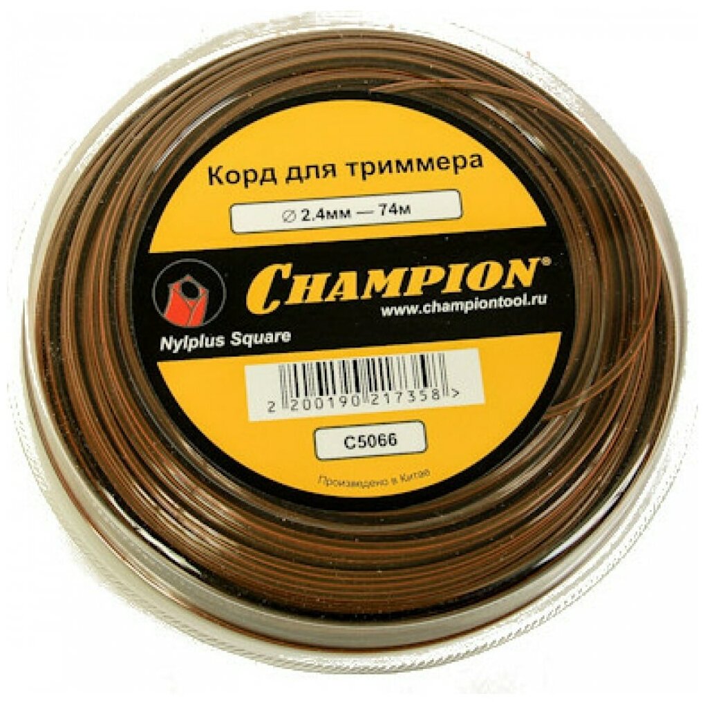 Леска Champion Nylplus Square 2,4мм*74м квадрат C5066 - фото №1