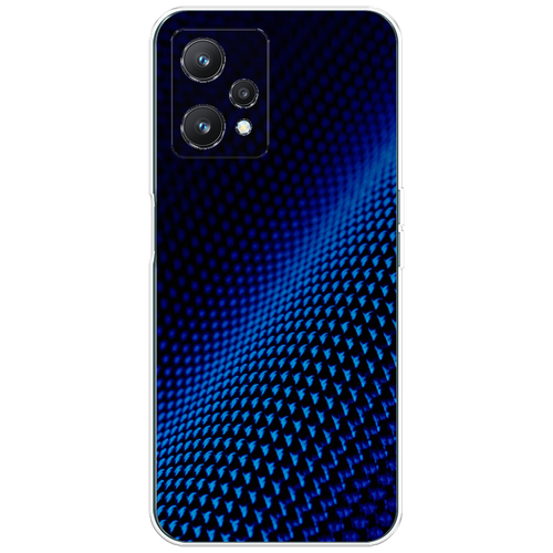 Силиконовый чехол на Realme 9 Pro/9 5G / Реалми 9 Pro/9 5G Синий карбон силиконовый чехол на realme 9 реалми 9 красный карбон