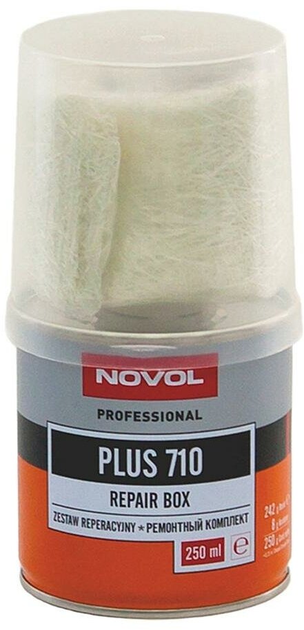 NOVOL Plus 710 Комплект полиэфирный для ремонта (смола + стеклоткань) 0,25 кг.
