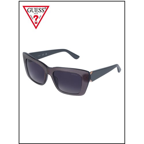 Солнцезащитные очки GUESS, прямоугольные, градиентные, с защитой от УФ, для женщин, серый