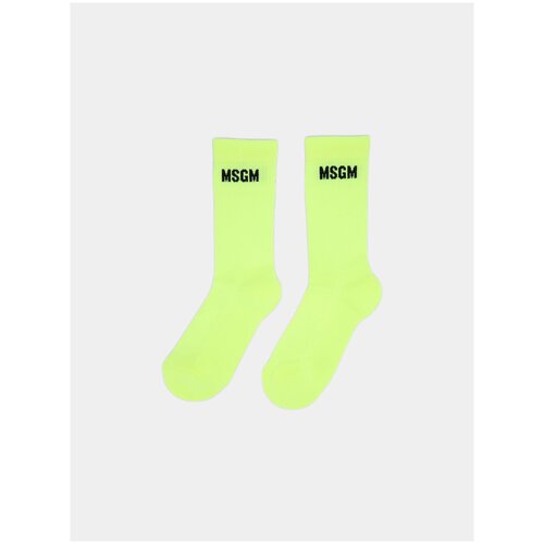 фото Носки msgm micrologo, неоновый желтый
