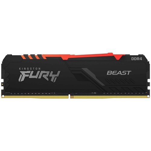 Память DDR4 16Gb 2666MHz Kingston KF426C16BB1A16 Fury Beast RGB RTL Gaming PC4-21300 CL16 DIMM 288-pin 12В dual rank с радиатором Ret 665000₽