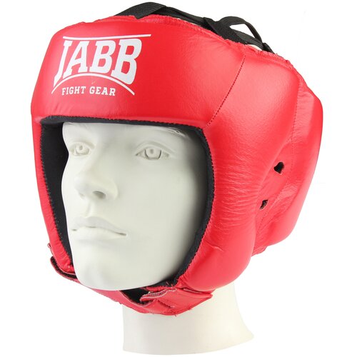 Шлем бокс.(нат. кожа) Jabb JE-2004 красный M шлем боксерский jabb je 6026 m black red