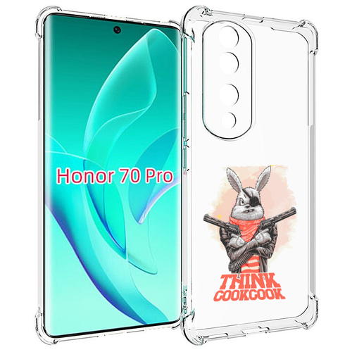 Чехол MyPads кролик пират для Honor 70 Pro / 70 Pro Plus задняя-панель-накладка-бампер