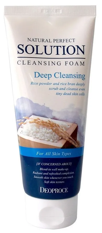 Пенка для умывания рисовая вода Deoproce Natural Cleansing Foam Deep Cleansing, 170 г