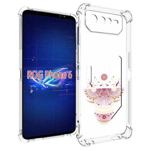 Чехол MyPads карнавальный скелет абстракция для Asus ROG Phone 6 задняя-панель-накладка-бампер