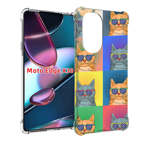 Чехол MyPads разноцветные-коты для Motorola Moto Edge X30 задняя-панель-накладка-бампер чехол mypads разноцветные коты для motorola moto edge x30 задняя панель накладка бампер