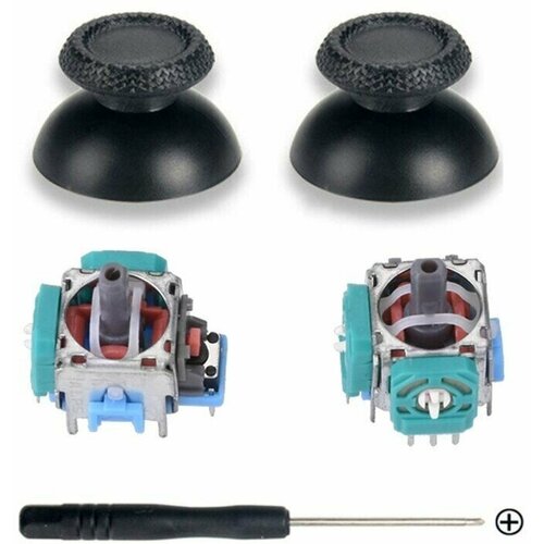 2 Стика 3d analog 2 грибка отвертка для геймпада джойстика Dualsense Sony Playstation 5 PS5 Зеленый 3д Аналог - Стик ремонт 59000₽