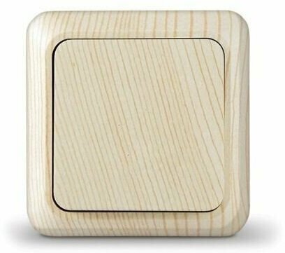 фото Выключатель UNIVersal Олимп 1 клавишный накладной сосна 5560797
