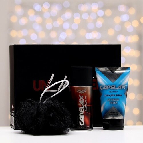 Набор Carelax гель для душа 150 млмужской дезодорант150 млмочалка 2245₽
