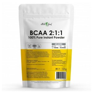 Фото Аминокислоты БЦАА в порошке Atletic Food 100% Pure BCAA Instant 2:1:1 - 125 грамм, натуральный