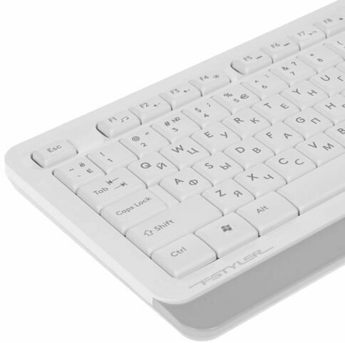 Комплект (клавиатура+мышь) A4 Fstyler FG1010, USB, беспроводной, белый [fg1010 white] - фото №3