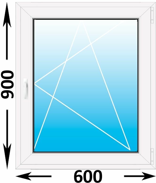 Пластиковое окно Veka WHS одностворчатое 600x900 (ширина Х высота) (600Х900)
