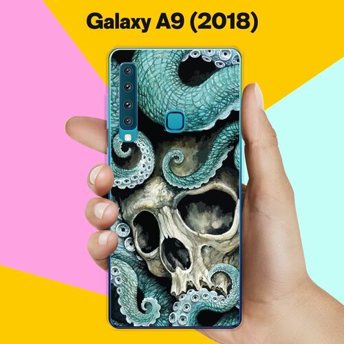 Силиконовый чехол на Samsung Galaxy A9 (2018) Череп / для Самсунг Галакси А9 2018 пластиковый чехол череп 24 на samsung galaxy a9 2018 самсунг галакси а9 2018