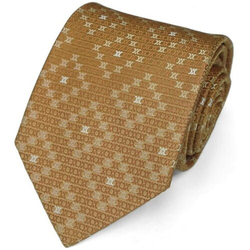 Модный коричневый галстук с лого 852358