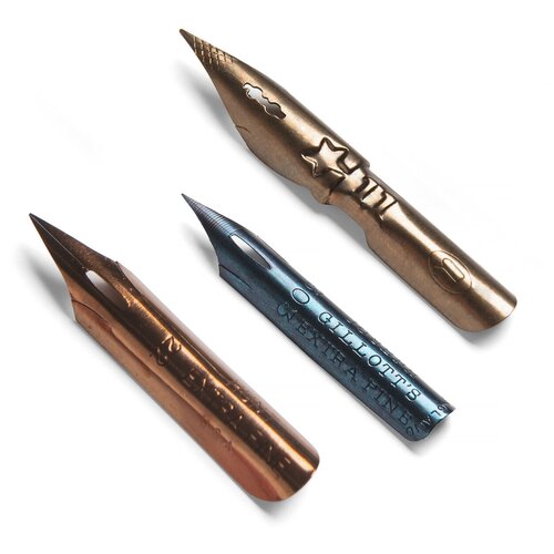 Набор острых перьев для каллиграфии №2, 3 штуки