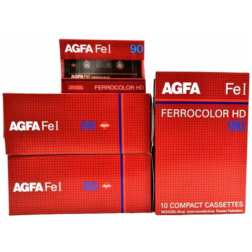 Аудиокассеты AGFA FeI 90 FERROCOLOR HD в блоке