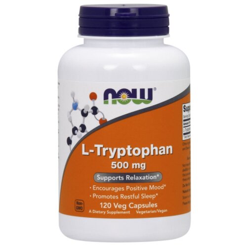 NOW L-Tryptophan 500 мг, 120 капс. now l glutamine 1000 мг 240 капс