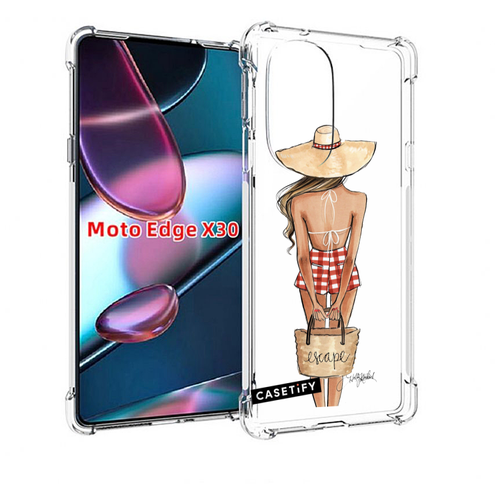 Чехол MyPads CASETiFY женский для Motorola Moto Edge X30 задняя-панель-накладка-бампер