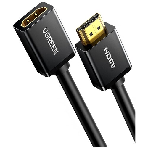 Кабель UGreen HDMI - HDMI HD107, 1 м, 1 шт., черный кабель ugreen hdmi hdmi hd131 1 5 м 1 шт серый