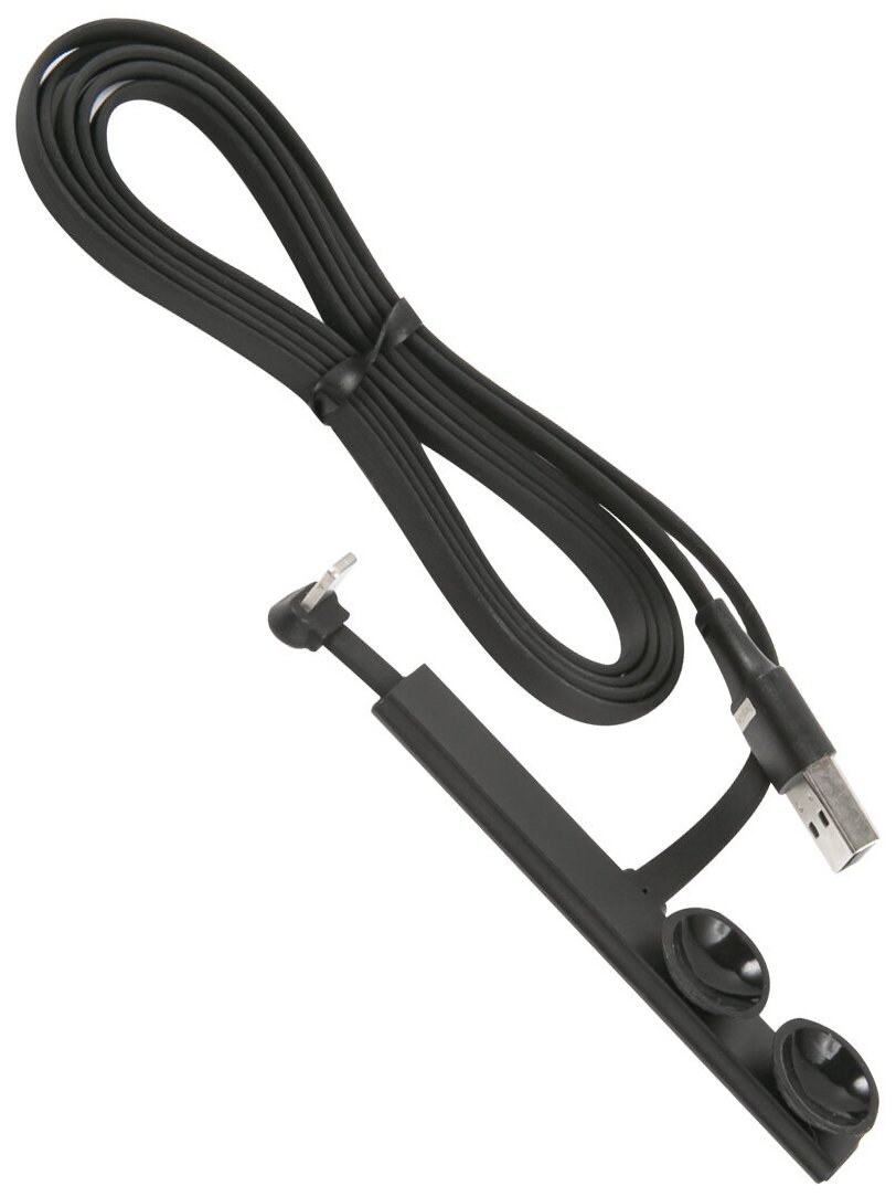 Дата кабель USB - Lightning USAMS U39 Gamer series с присоской/Провод USB - Lightning/Кабель USB - Lightning разъем/Зарядный кабель черный (SJ379USB01)