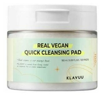 KLAVUU Очищающие диски для лица Real Vegan Quick Cleansing Pad
