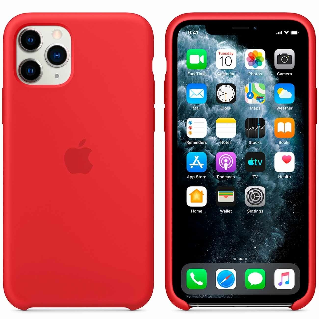 Чехол (клип-кейс) APPLE Silicone Case, для Apple iPhone 11 Pro, оранжевый [mwyq2zm/a] - фото №4