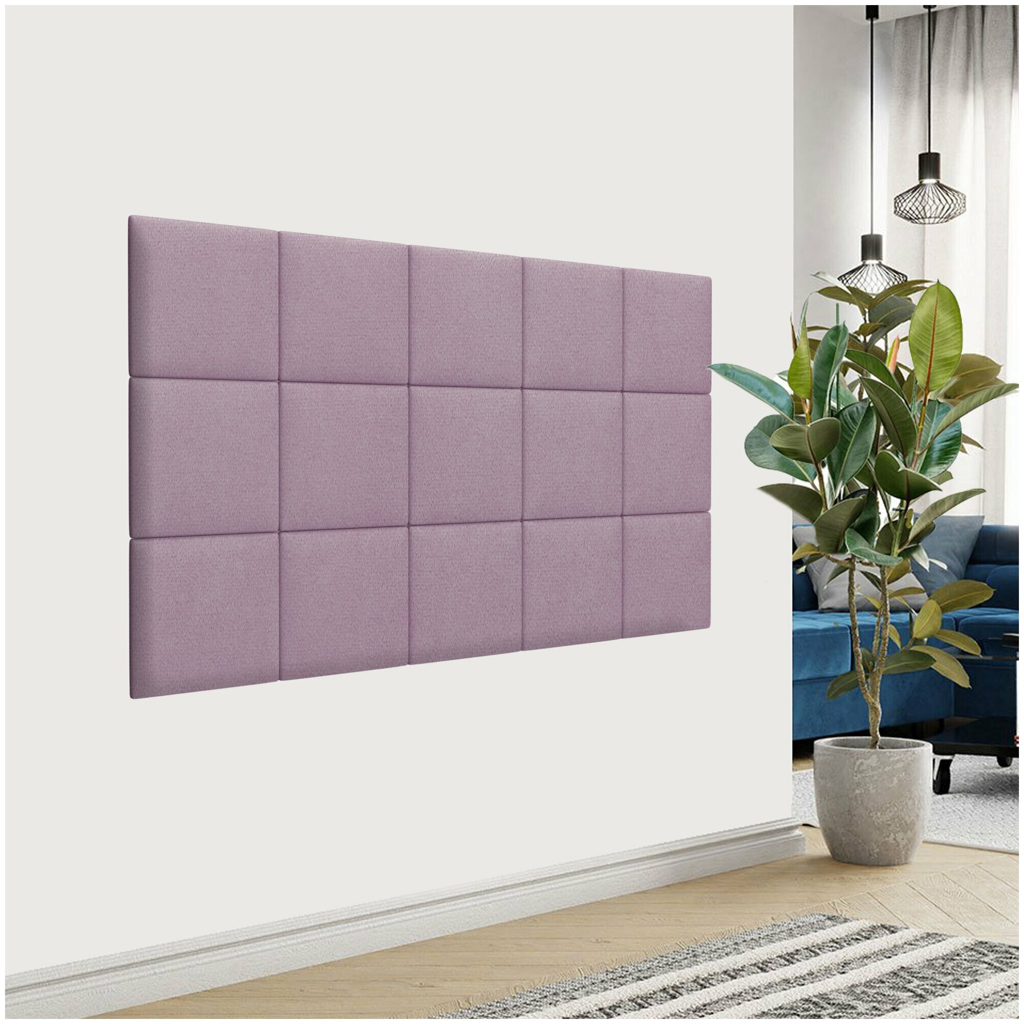 Стеновая панель Velour Pink 30х30 см 4 шт.