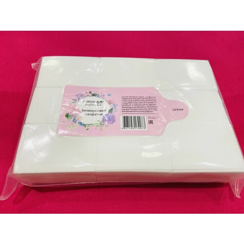 Салфетки безворсовые 750шт/ безворсовые салфетки для маникюра, белые безворсовые салфетки в контейнере pink house 200 шт белые сердечки