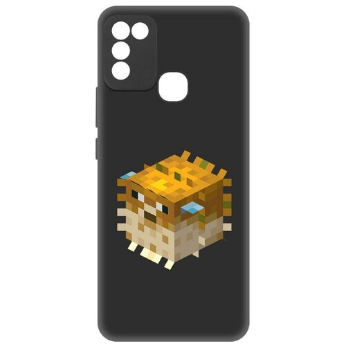 Чехол-накладка Krutoff Soft Case Minecraft-Иглобрюх для INFINIX Hot 11 Play черный чехол накладка krutoff soft case пора лететь для infinix hot 11 play черный