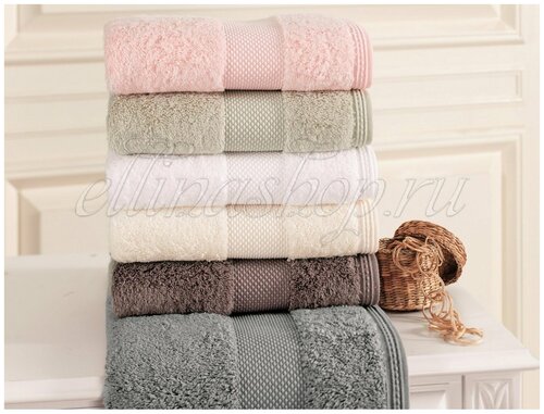 Deluxe полотенца лицевое, банное, комплекты Soft Cotton (чайная роза), Полотенце 75x150