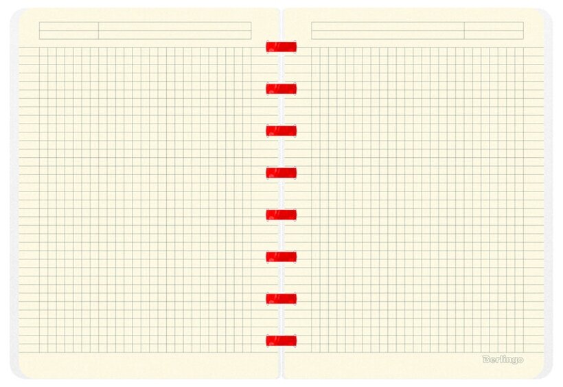 Бизнес-тетрадь А5+, 80л, Berlingo "Ad Astra", клетка, на кольцах, с возм. замены блока, 80г/м2, пластик. обложка 700мкм, линейка-закладка