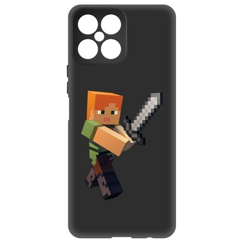 Чехол-накладка Krutoff Soft Case Minecraft-Алекс для Honor X8 черный