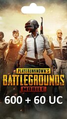 Код пополнения PUBG Mobile номинал 660 UC